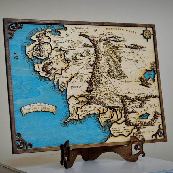 Laser Etched Wood Map Etsy