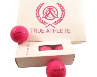 Premium, Glossy Pink Golf Balls