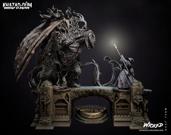 Fichier STL Gandalf vs Balrog Diorama pour l'impression 3D du Seigneur des Anneaux