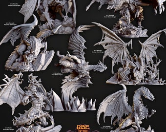 Dragon Pack Miniature D&D  STL File for 3D Printing