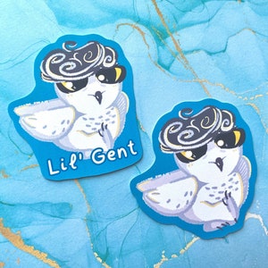 Sticker vinyle chouette des neiges Lil' Gent