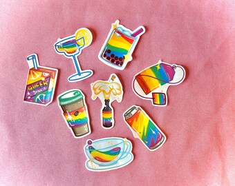 Adesivi in carta ecologica per bevande LGBT+ Pride
