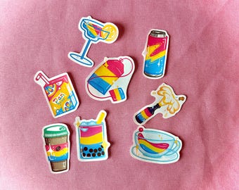 Pansexual Pride Drinks Eco Paper Stickers