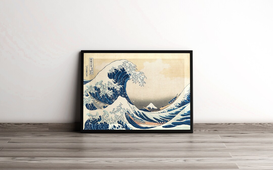 Framed Japanese Art, the Great Wave at Kanagawa Canvas Reproduction