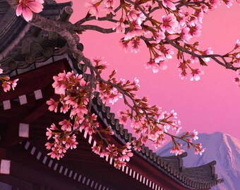Odbitki drzewa Sakura