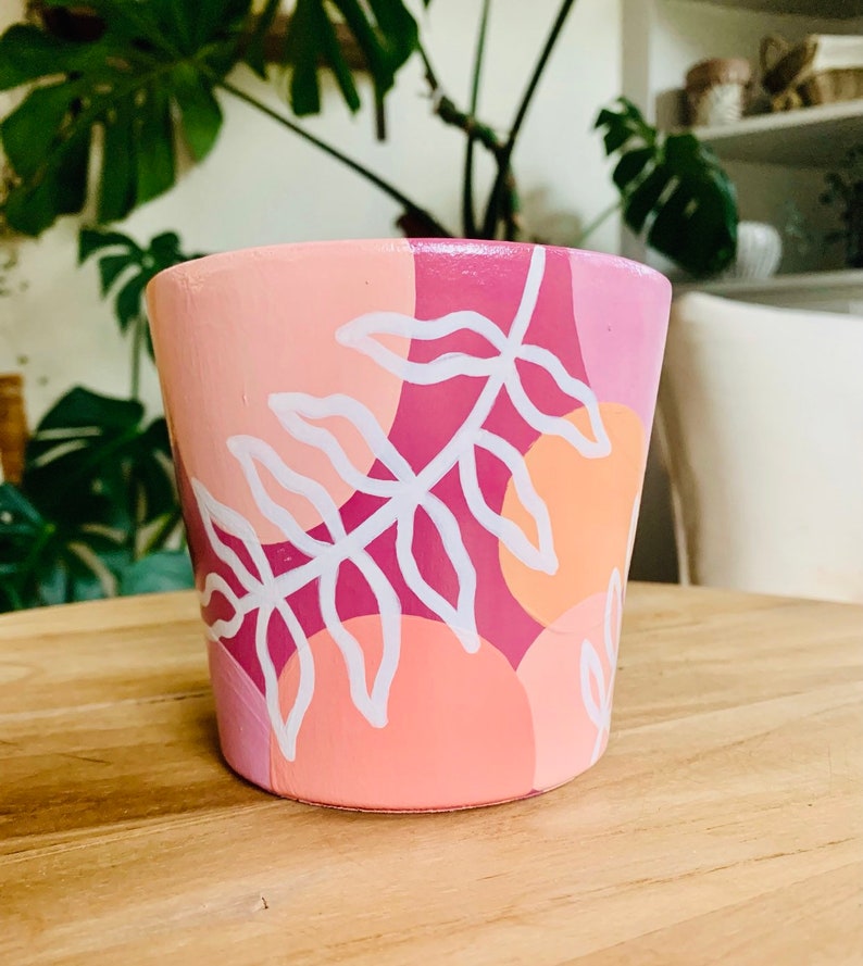 NEW Hand Painted Planter Pot Etsy