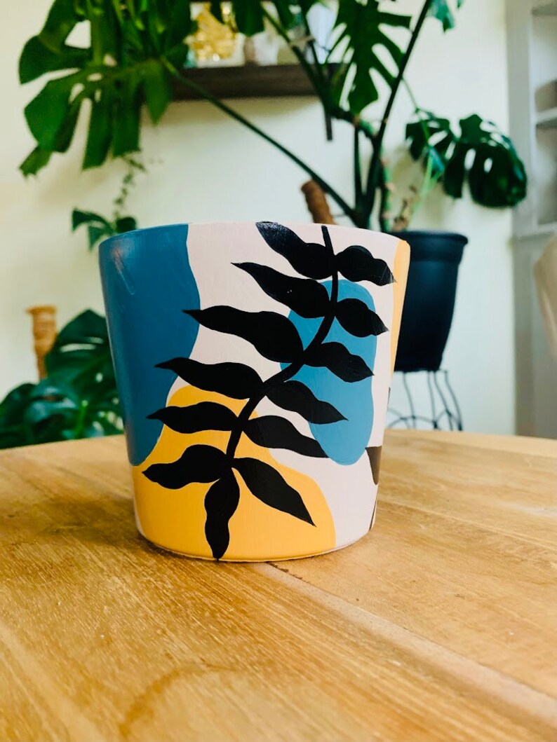Hand Painted Planter Pot Etsy