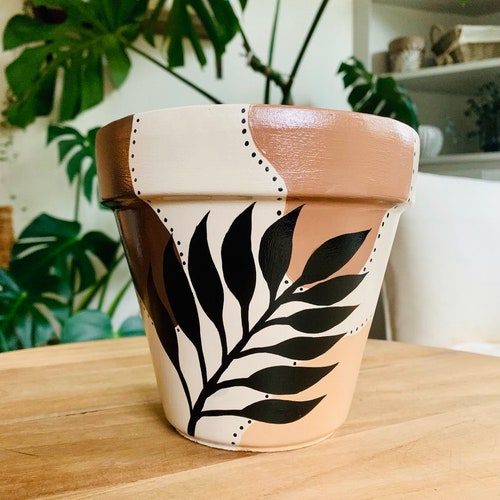 NEW Hand Painted Planter Pot Etsy