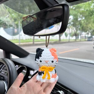 Car Hanging Ornament Cat, Super Cute Cars Pendentif, Drôle d'accessoires  d'intérieur d'auto, Voiture Rétroviseur Pendentif