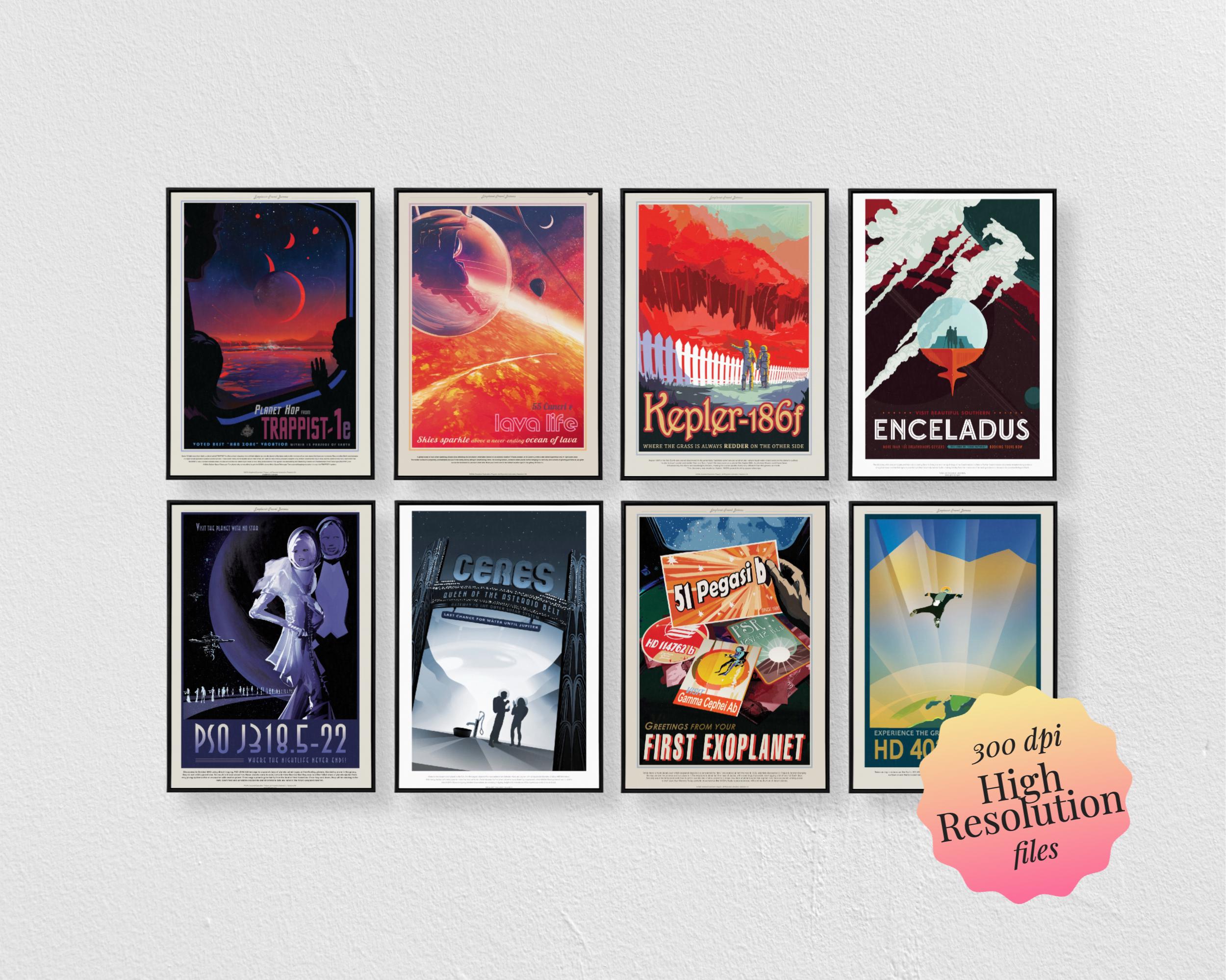 Nasa Space Cosmic Travel Art Posters Digital Download, Set of 16 ...