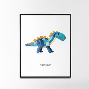 Póster con impresión artística de dinosaurios para la decoración de la habitación de los niños, impresión digital imprimible, decoración bohemia de la sala de juegos, carteles educativos, descarga digital