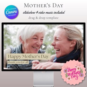 Plantilla de video de presentación para el Día de la Madre (Canva), regalo de último minuto para mamá, el mejor regalo para mamá, regalo para ella, descarga instantánea, regalo para el Día de la Madre