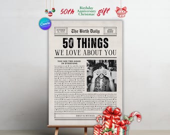 50 raisons pour lesquelles nous vous aimons : 50e anniversaire, mariage, Noël (téléchargement numérique)