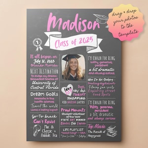 Class of 2025 Graduation Photo Collage Poster (Digital Download)