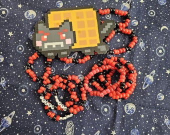 Collana Rave Ready Kandi Evil Waffle Nyan Cat