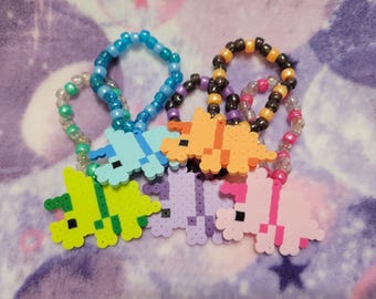 Fun Kandi Trading Singles – Kandi Bracelet with Kawaii Dino Charm