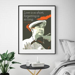 Pablo Neruda, Pablo Neruda Druck, Pablo Neruda Plakat, Pablo Neruda Zitat, Neruda, literarisches Plakat, Neruda Kunst, Geschenk für sie, Geschenk für ihn