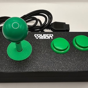 Colecovision Console and Colecovision Adam Arcade Joystick (Sanwa Style, 8-Way)