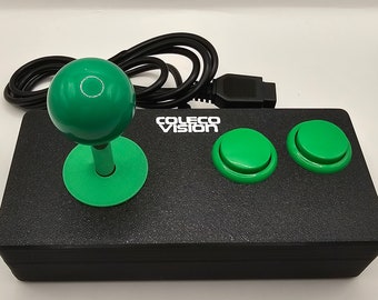 Colecovision Console and Colecovision Adam Arcade Joystick (Sanwa Style, 8-Way)