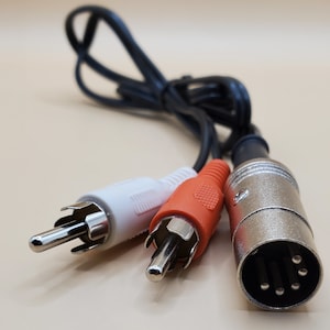Composite Video / Audio Cable for Atari 800, XL/XE Series,  Commodore Vic-20, C64, C128, Plus/4, C16 & Texas Instruments TI-99/4A