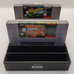 スーパーファミコン SNES カートリッジホルダー 収納トレイ 10スロット付き