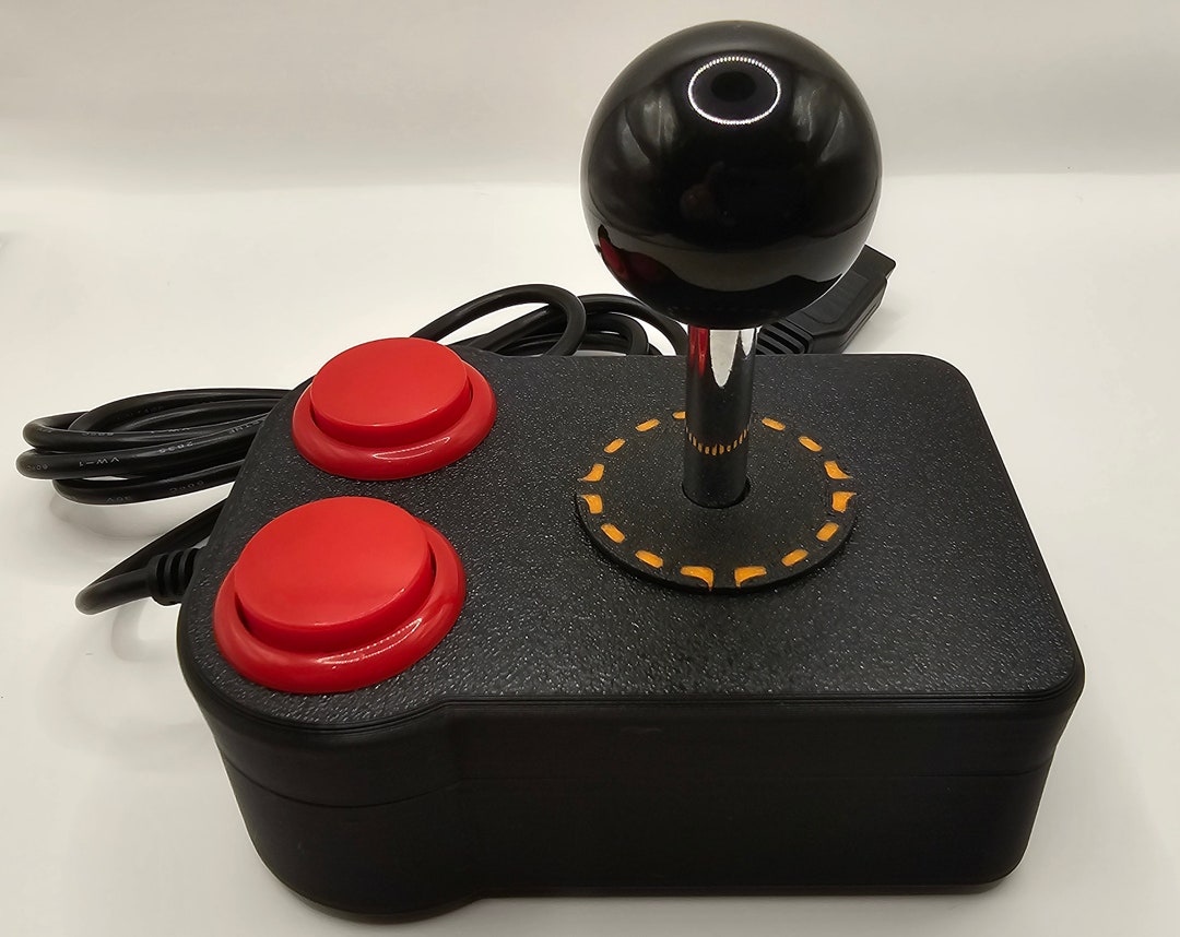 ArcadeR Joystick Standard A 9 Pin Compatibile Con Atari, Commodore, Sega Ecc., Colori:Transparent Rot