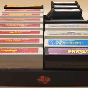 Texas Instruments TI-99/4a cartridge holder and storage tray - 16 slots