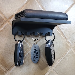 Organizador de estante para billetera y llaves (montaje en pared)