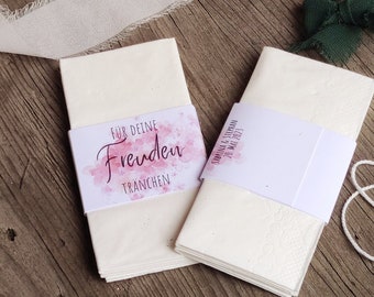 Freudentränen Taschentücher personalisiert, kein DIY | je Banderole 2 Taschentücher, Gastgeschenk, Hochzeitsgäste, Hochzeit Erinnerung