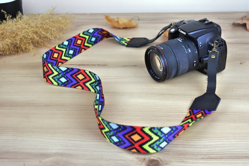 Personalized Camera Strap Colourful and Patterned Neck Etsy