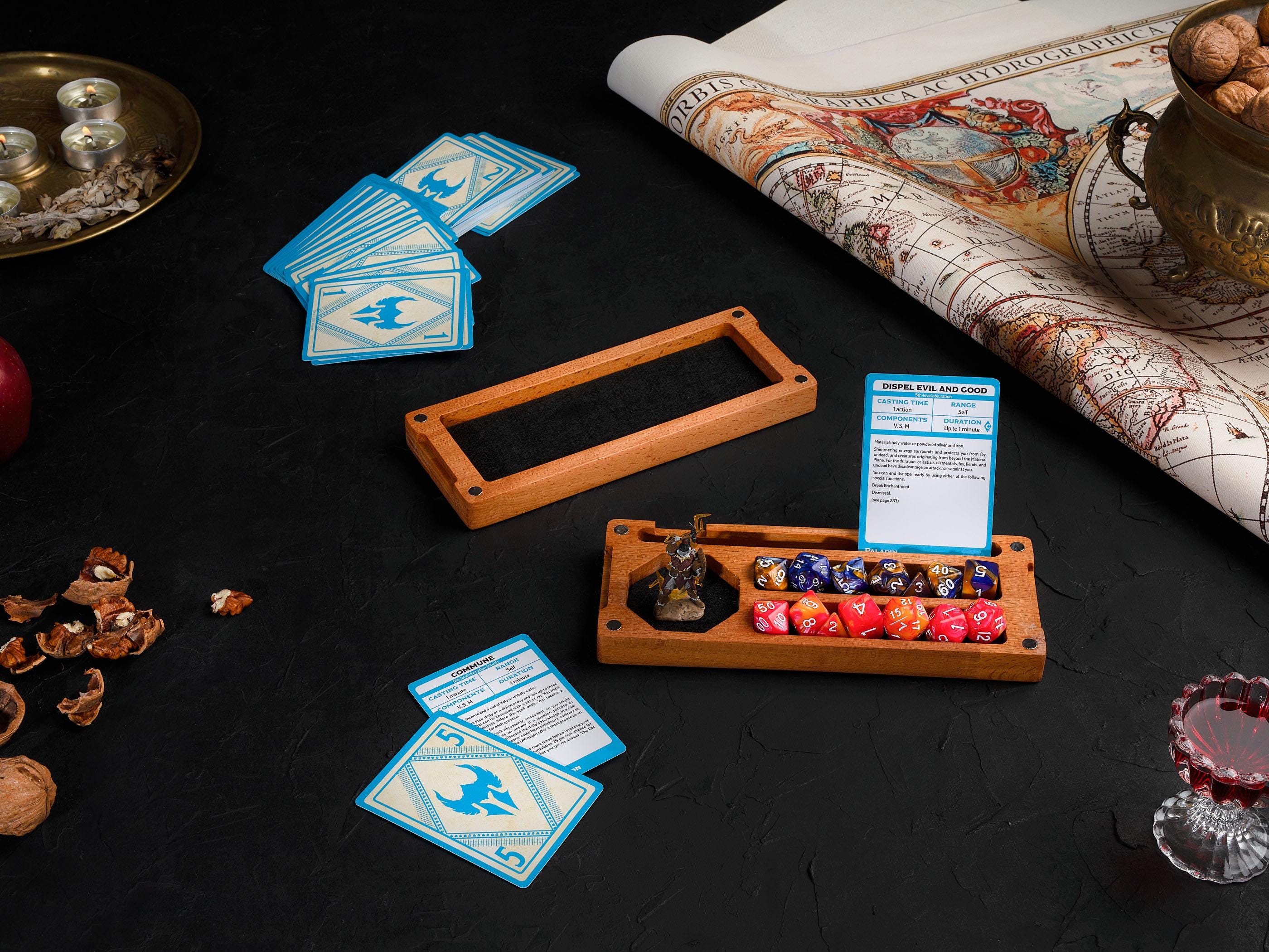 Dice Box | Hardwood Rpg Dice Tray | Dice Tray And Storage | Dungeon Master | Dnd Gift | Rolling Tray | Dm Gift |