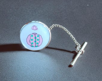 Bespoke Horse Racing Colours Tie Pin 20mm
