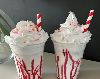Fake Milkshake | Fake Food Prop | Dessert Display |  Chocolate Milkshake