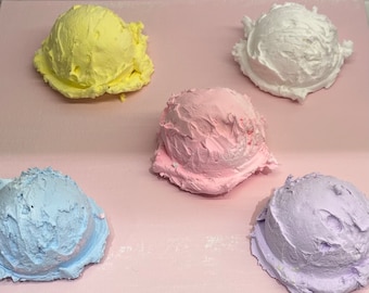 Ibasenice Ice Cream Model Decor The Fake Ice Cream Balls Ice Cream Props Showcase Props Ice