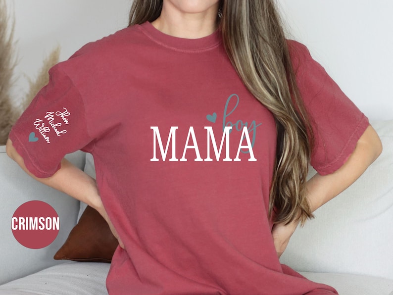 Personalized Boy Mama Shirt With Kid Names,Comfort Colors, Custom Mama Tshirt, Personalized Mom Shirt, Mothers Day Gift, Mom Birthday Gift