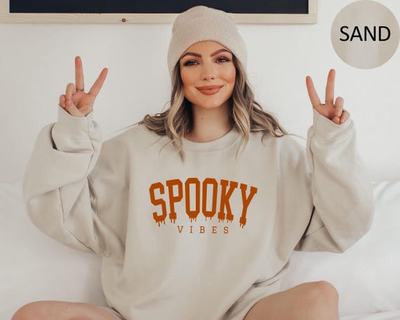 Spooky Vibes Sweatshirt, Spooky Halloween Sweater, Halloween Sweatshirt, Halloween Hoodie, Spooky Season Crewneck