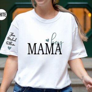 Personalized Boy Mama Shirt With Kid Names,Comfort Colors, Custom Mama Tshirt, Personalized Mom Shirt, Mothers Day Gift, Mom Birthday Gift