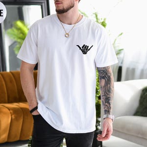 Hang Loose Shirt, Skeleton Hand Shirt , Skeleton hang Loose Shirt, Skeleton Shaka Shirt, Halloween Tshirt, Comfort Colors, Crewneck image 2