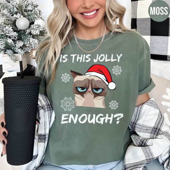Is This Jolly Enough Funny Black Cat Christmas Kitten Gift T-Shirt Is This Jolly Enough Funny Black Cat Christmas Kitten Gift T-Shirt