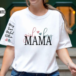 Personalized Boy Mama Shirt With Kid Names,Comfort Colors, Custom Mama Tshirt, Personalized Mom Shirt, Mothers Day Gift, Mom Birthday Gift