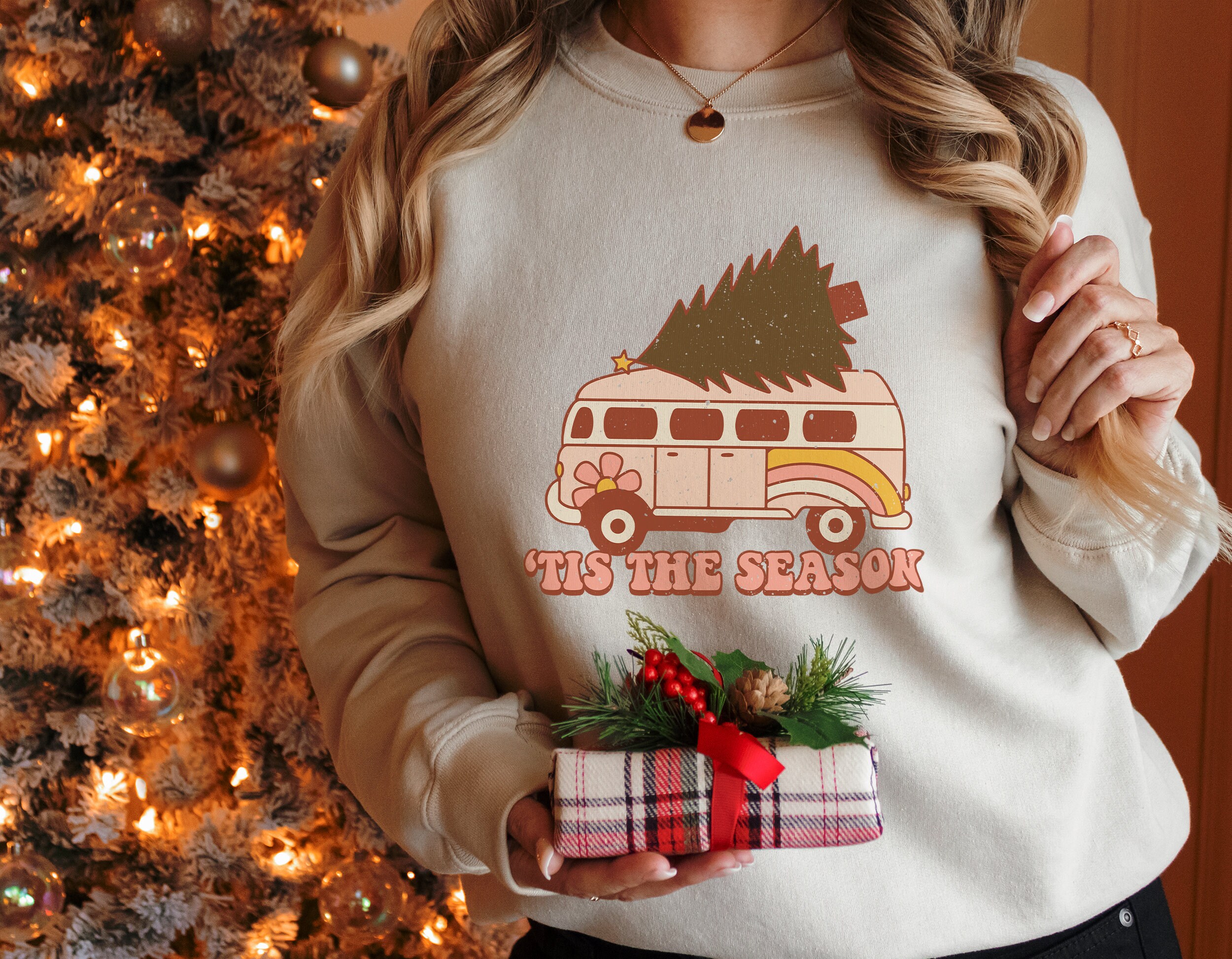 Barlver Womens Christmas Pullover Shirts Holiday Vacation Graphic Tees Tops 