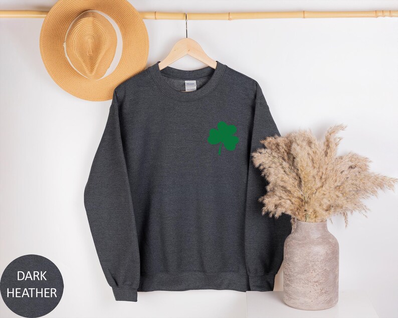 Sweat-shirt trèfle, pull de la Saint-Patrick, pull ras du cou irlandais pour la Saint-Patrick (femme), sweat à capuche Saint-Patrick, pull trèfle porte-bonheur image 6