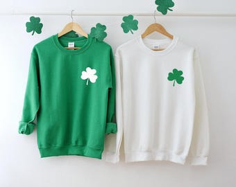St. Patrick's Day Sweatshirt, Irish Shamrock Sweatshirt, Saint Patricks Day Sweatshirt Women, St Patric Clover Hoodie, St Pattys Day Gift