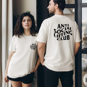 Custom Anti Social Lifting Club Shirt, Unisex Comfort Colors Tshirt, Personalized Social Club Crewneck, Gym Shirts Men, Gift for Him, Women