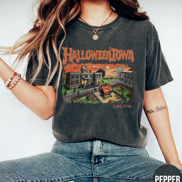 Halloweentown Shirt, Comfort Colors Halloween Tshirt, Retro Halloweentown T-Shirt, Halloweentown University Tees, Halloween Crewneck Gifts