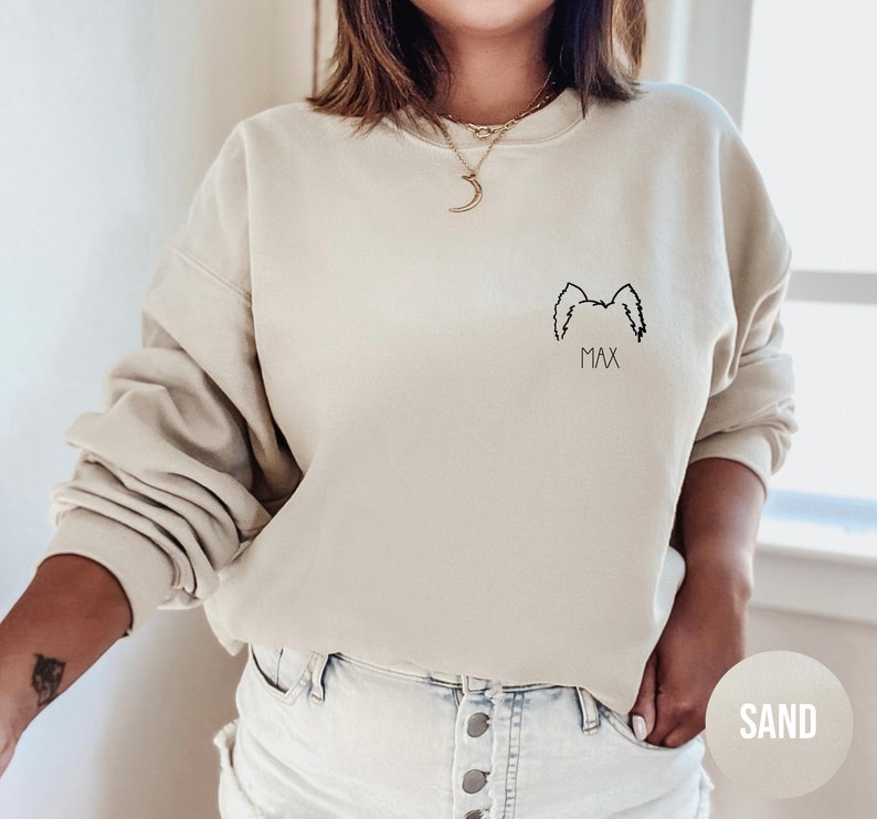 Custom Dog Ear Sweatshirt Personalized Dog Sweatshirt Custom Etsy