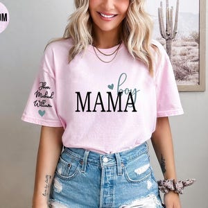 Personalized Boy Mama Shirt With Kid Names,Comfort Colors, Custom Mama Tshirt, Personalized Mom Shirt, Mothers Day Gift, Mom Birthday Gift