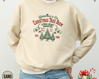 Griswold Christmas Tree, Farm Sweatshirt, Holiday Sweater, Christmas Party Hoodie, Christmas Vacation Sweatshirt, Retro Christmas Crewneck