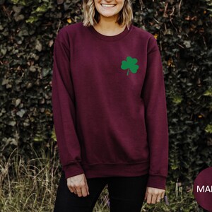 Women's Irish Plaid Shamrock Hooded Sweatshirt main image 0