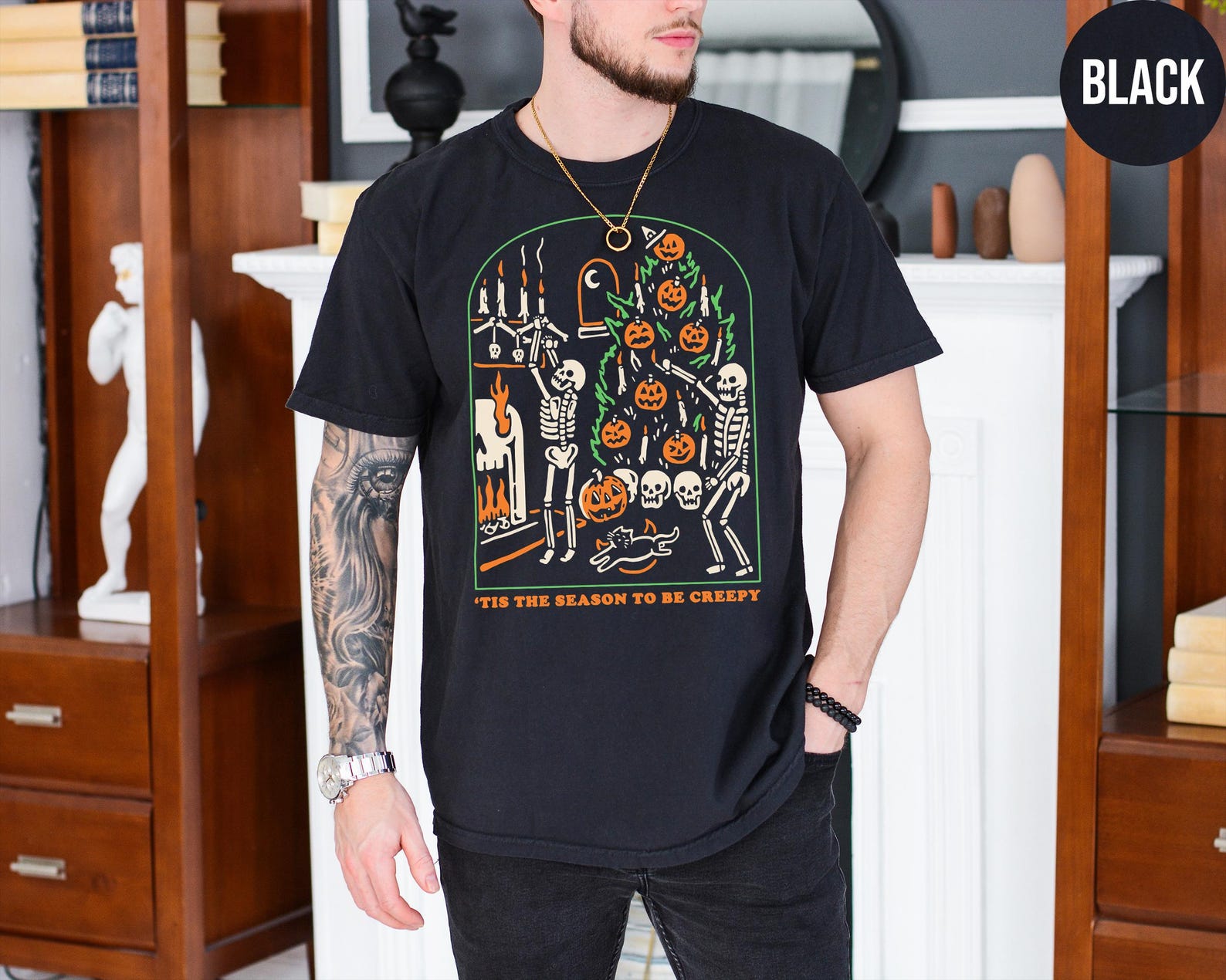 Halloween Shirt Tis the Season to Be Creepy T Shirt Comfort Colors Dead ...